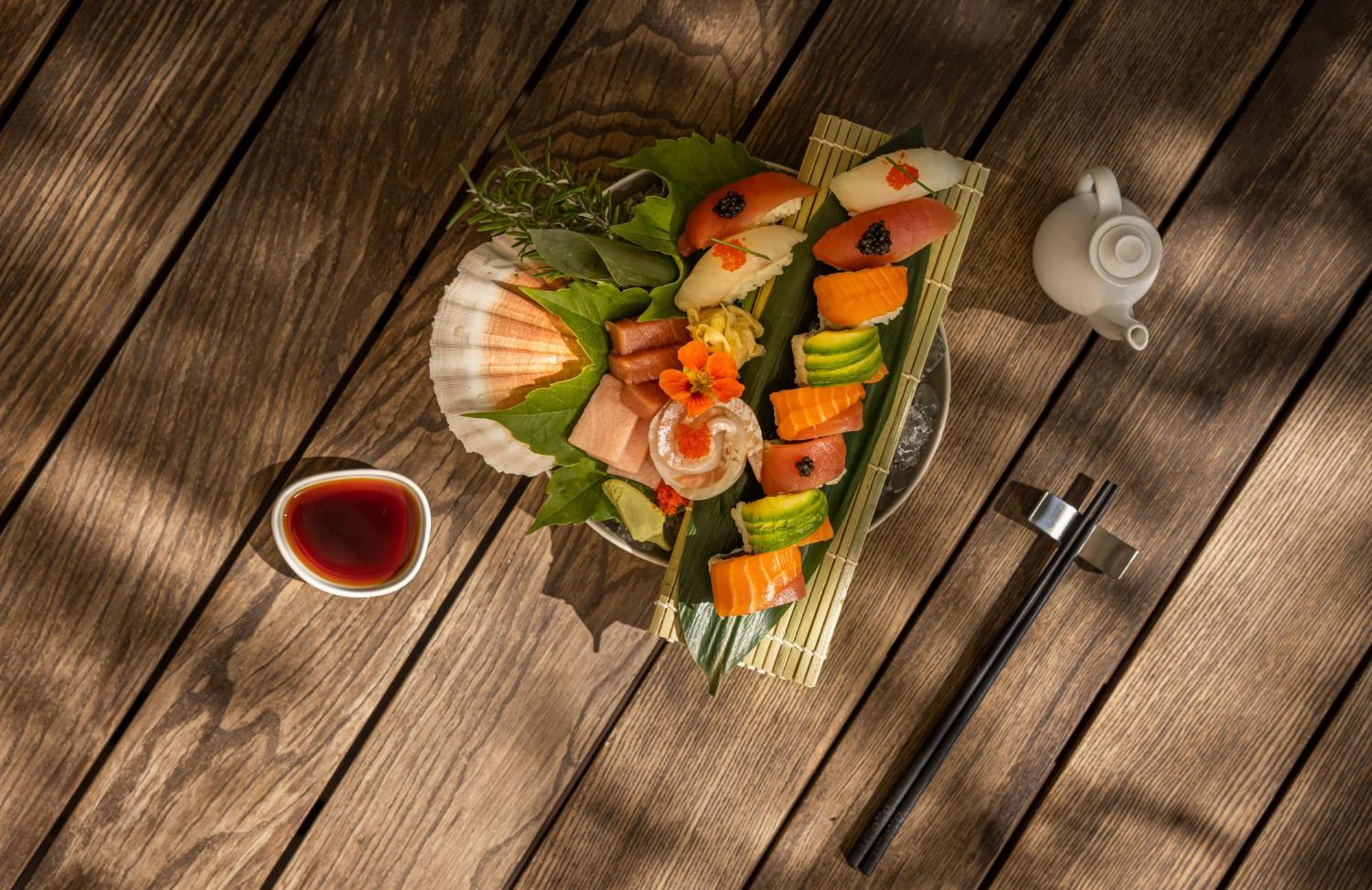 Lone Hotel By Maistra Collection Rovinj Exterior photo A plate of yakitori